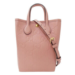 GUCCI Pink Leather Shoulder Bag